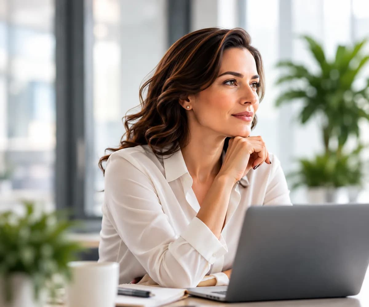 Professional working in a modern office